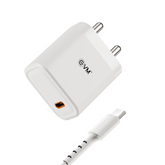 EVM 25W Mobile Charger - Type C Cable Included - Compact Charging Adaptor - Android, Xiaomi, Vivo and Other Smartphones  (EVM-CH-013)